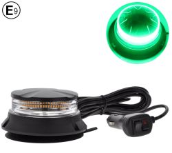 24 LED Warnleuchte Rundumlicht Grün Magnet 115mm 24W 12V 24V E9