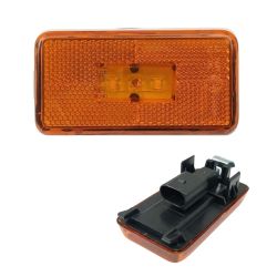 LED Scania P/G/R/T, VOLVO FH II,FH III,FM II,FM III LKW Steckdose Seitenmarkierungsleuchten Orange Reflektor Links Rechts E4