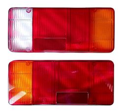 2 x Rückleuchtenglas Rücklichtglas Lichtscheibe LKW für Renault Master,VW T-5,Iveco Daily Eurocargo I,II,III,Citroen C25 Jumper Jumpy,Fiat Ducato,Peugeot Boxer Pritsche 