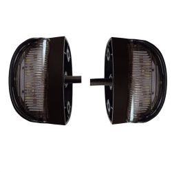 2 x 4 LED Lumpa număr de înmatriculare pentru Camioane Remorca Negru 12v 24v
