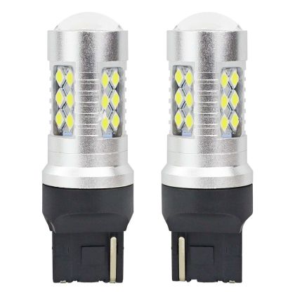 2 x LED Ljus Lyspærer Canbus T20 WY21W Canbus 3030 24SMD 12V/24V Bilstrålkastare Lampa Hvit Strålekaster 