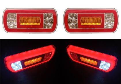 2 x Led NEON Rückleuchten Heckleuchten Rücklicht  Anhänger LKW PKW Caravan 24V