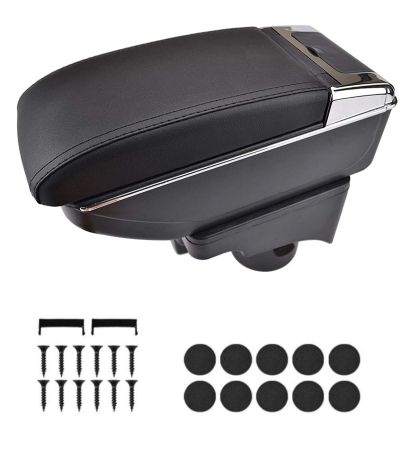 VW GOLF V MK5,GOLF VI MK6, JETTA V MK5 Coteira Auto Masini Consola Centrala Piele Negru