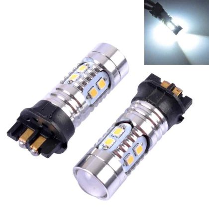 2 x LED Blanc Ampoules Feux Lampe Canbus 360° PW24W / PWY24W – 2323 SMD 12V/24V 6000K Voiture 
