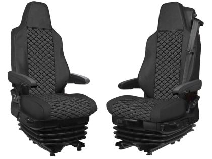 Setetrekk til MAN TGX 2021+ Lastebil Svart Lær 