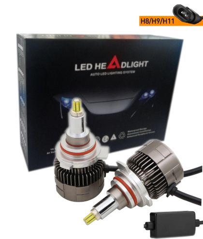 2 x H8 H9 H11 3D CSP 12V 100W 20000lm 360° 6000K Canbus ingen Feil Lys Hovedlys Lyspærer Strålekaster Lampe Lastebil Bil 