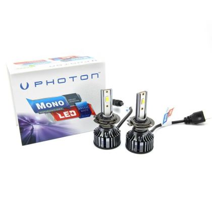 2 x LED H7 Photon Mono LED +3 Plus 12v 70W 10000LM Lumini Lampa Faruri Becuri Auto Camoin Moto 