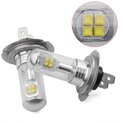 2 x H7 12V-24V 360° 6000K Lumini Lampa Faruri Becuri Auto Camoin Moto 12V 24V