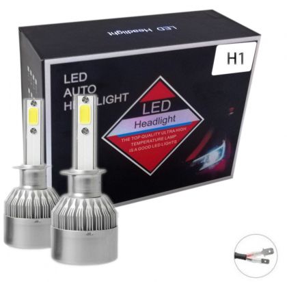 2 x COB LED H1 12V 7600LM 72W Scheinwerfer Lampen Autolichter Fahrzeug Canbus Fehlerfrei LKW PKW Abblend/Fernlicht