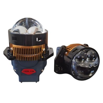 2x Bi-LED Projektor Scheinwerfer Objektive 3inch 130W 30000lm 12V – Weiß – Universal Auto LED Scheinwerfer mit Fern- & Abblendlicht, +500% Helligkeit, Einfache Installation