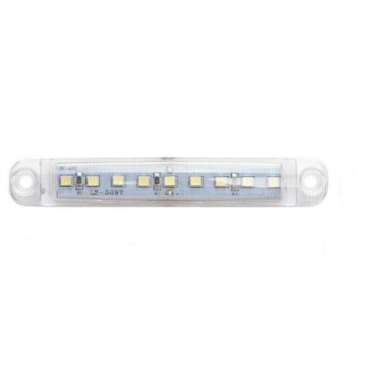 9 Led Feu Indicateur Gabarit Latéral Remorque Camion Blanc  12v 24v