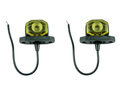 2 x Tilhenger blinklys ,Lastebil markeringslys Dioder Rød/Hvit 12/24v