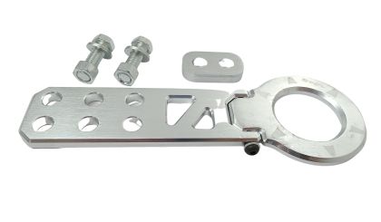 Rückseite Abschleppöse Haken Universal Silber JDM Stil Aluminium Rennen Wagen