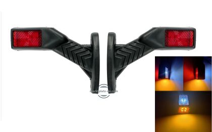 2 x LED feux cote lateral remorque camions 12/24V