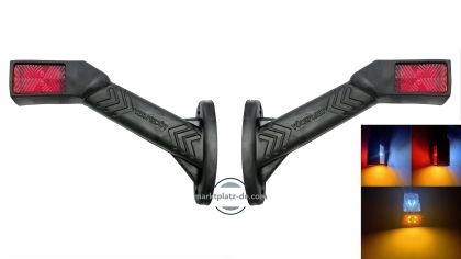 2 x Led Markeringslys tilhenger lastebil 12/24V 