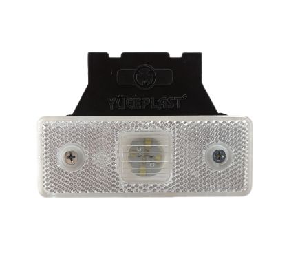 4 Led Feu Indicateur de position latéral ,reflecteur,remorque camion Blanc 24v