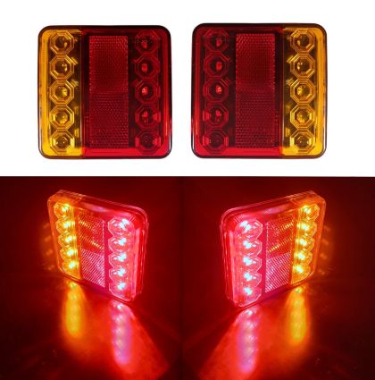 2 x 10 Led Feu Arriere Camion Remorque Caravane  E11 12v