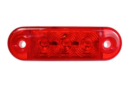 3 Led Mini Feu Indicateur de position latéral ,remorque camion Rouge Man Daf Iveco Scania 12/24v