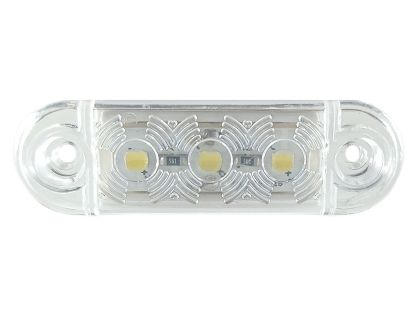3 Led Mini Luz Luces Marcador lateral ,Indicadora remolque Camión Blanco Man Daf Iveco Scania 12/24v