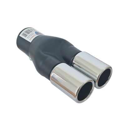 Sortie D'Echappement Noir Argent Double 210mm