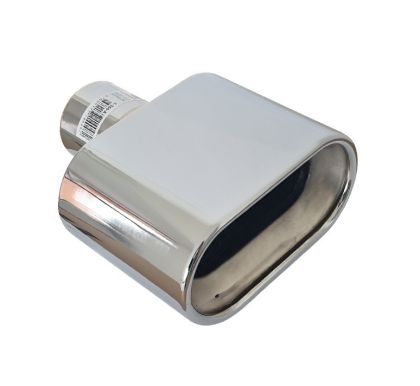 Auspuffblende Endrohr Silber Schwarz 180mm 