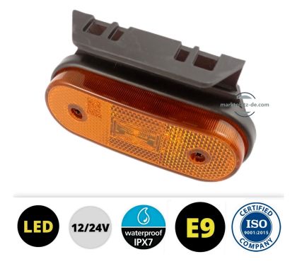 Led Feu de Gabarit Remorque Caravane Ambre E9 ISO 9001 12v 24v