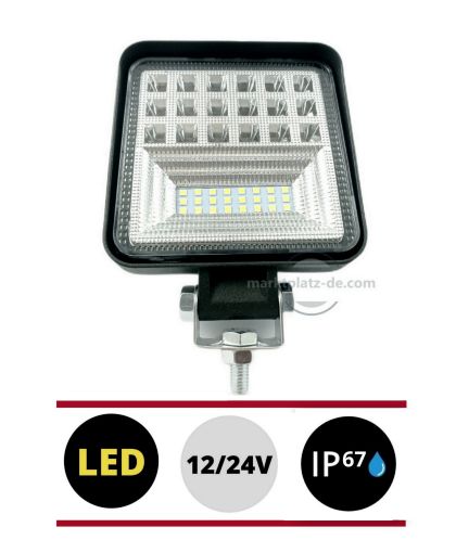 42 LED Arbetsbelysning 12V 24V 126W 6000lm för SUV 4x4 Traktor Bil Combo Ljus