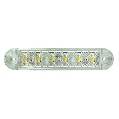 6 LED Markörljus Sidomarkeringsljus Vit Actros Renault Volvo 12v 24v 