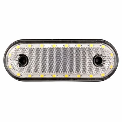LED Sidomarkeringsljus Lastbil Släpvagn Vit Reflektor E9 12V 24V