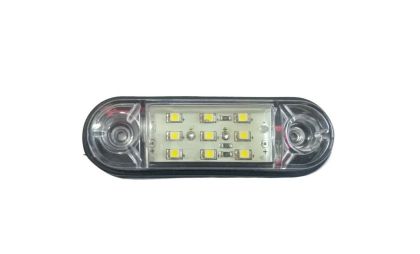 Sidomarkeringsljus  9 LED 12v Vit