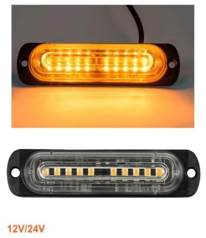 10 LED 12v 24v Warnleuchte Notfall Frontblitzer Blitzlicht Schlank Licht Amber Lkw Auto