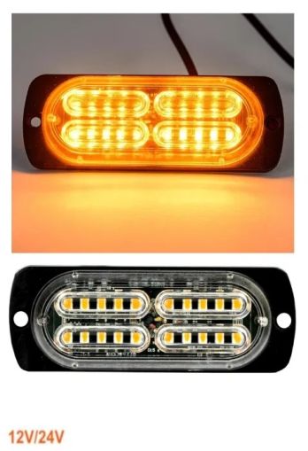 20 LED 12v 24v Warnleuchte Notfall Frontblitzer Blitzlicht Schlank Licht Amber Lkw Auto