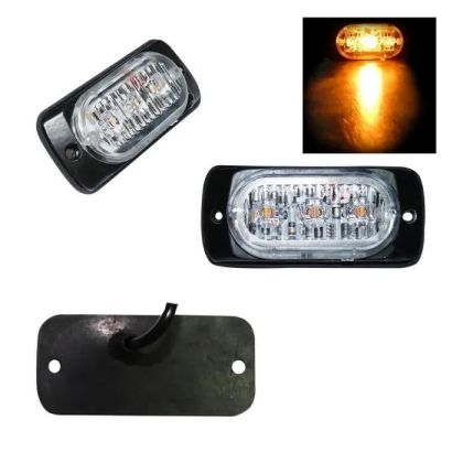 3 Led Feu de Pénétration maigrir stroboscopique ambre 12V 24V