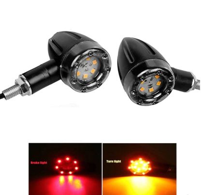 LED Motorcykel ATV Blinkers markeringsljus Orange Röd