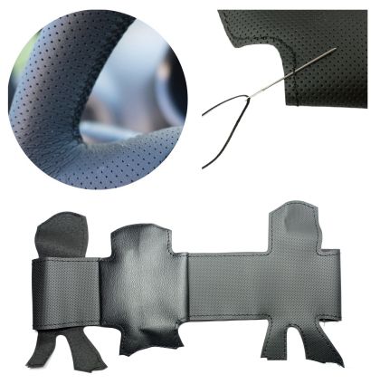 Steering wheel COVER for AUDI Q3 Q5 (2013-2015) Eco Leather For Sewing