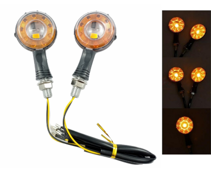 LED Motorsykkel ATV Blinklys  DRL Oransje 12v Rund