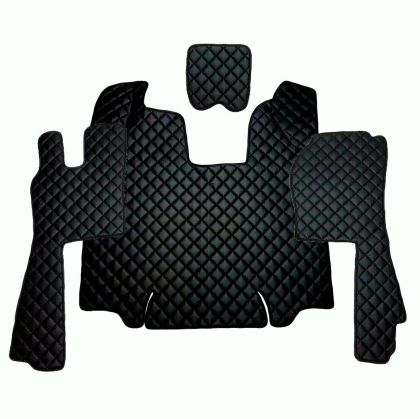 SCANIA R Automat 2009-2013 Black Leather Floor Mats Truck Lorry 