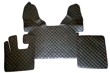 DAF XF 105 Automat Schwarz Leder Matten Fußmatten Autoteppiche LKW