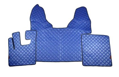 DAF XF 105 Automat Blau Leder Matten Fußmatten Autoteppiche LKW