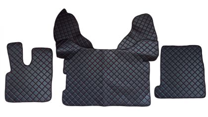 DAF XF 106 Automat Schwarz Leder Matten Fußmatten Autoteppiche LKW