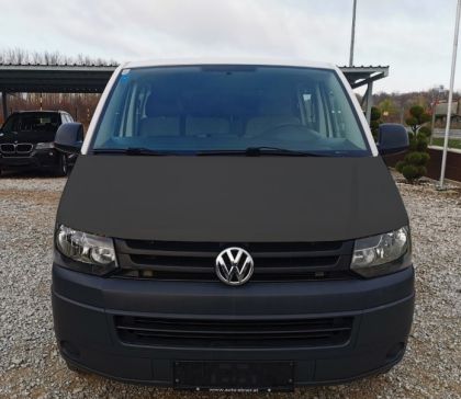 VOLKSWAGEN TRANSPORTER T5 BONNET BRA PVC Leather Black 2009-2015