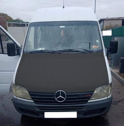 MERCEDES SPRINTER BONNET BRA PVC Leather Black 2000-2006