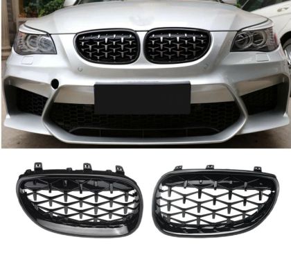 Grill til BMW E60 E61 diamond Style Svart