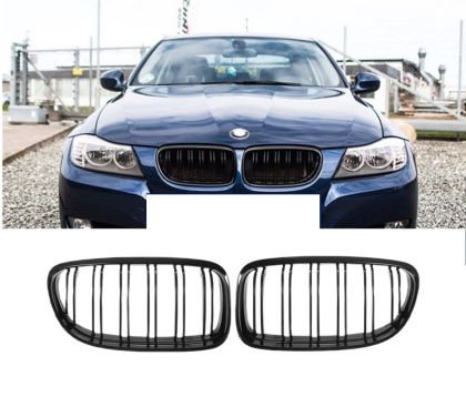 Front Grills for BMW E90 E91 Facelift 2008-2011 Kidney Gloss Black