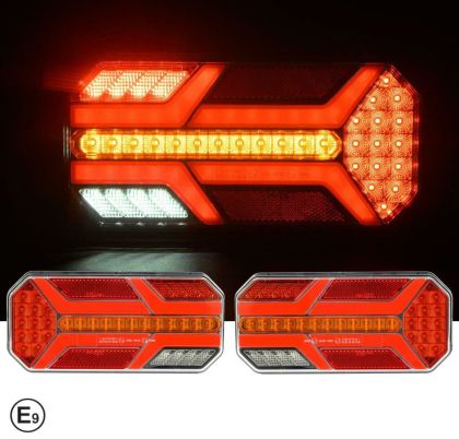 2 x LED Dynamic Feu arrière de Remorque Camion 12v 24v