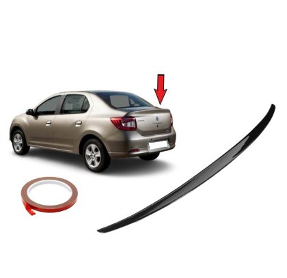 Spoiler för DACIA LOGAN,RENAULT SYMBOL 2013-2020 Bil Bakspoiler Vinge Glansig Läppspoiler