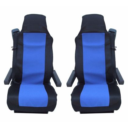 2 x Setetrekk til VOLVO FL,FE,FM16,FH16,FH12 Lastebil Svart Bla Tekstil