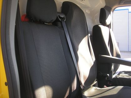 2+1 Fundas Cubre Asientos para RENAULT MASTER 2009-2016 Furgoneta Negro Textil