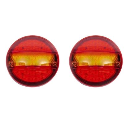 2 x Led Hamburger Diametru 14cm Lumini Lampa Spate Pentru Camion Caravana  24v