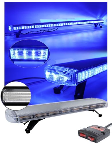 COB LED BAR Varningsljus Strobe ljus 97.5cm Lampa Bla 12V 24V